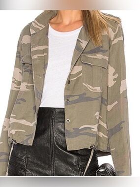 Rails Maverick Sage Camo Linen Blend Lightweight Jacket - Olive Green Medium